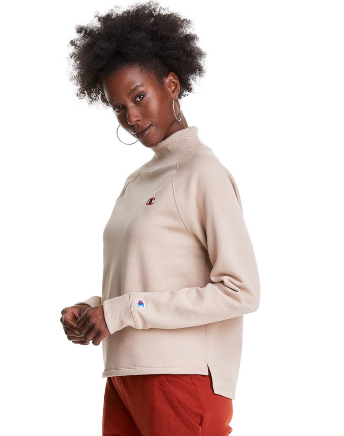 Champion mock hotsell neck cropped sweatshirt